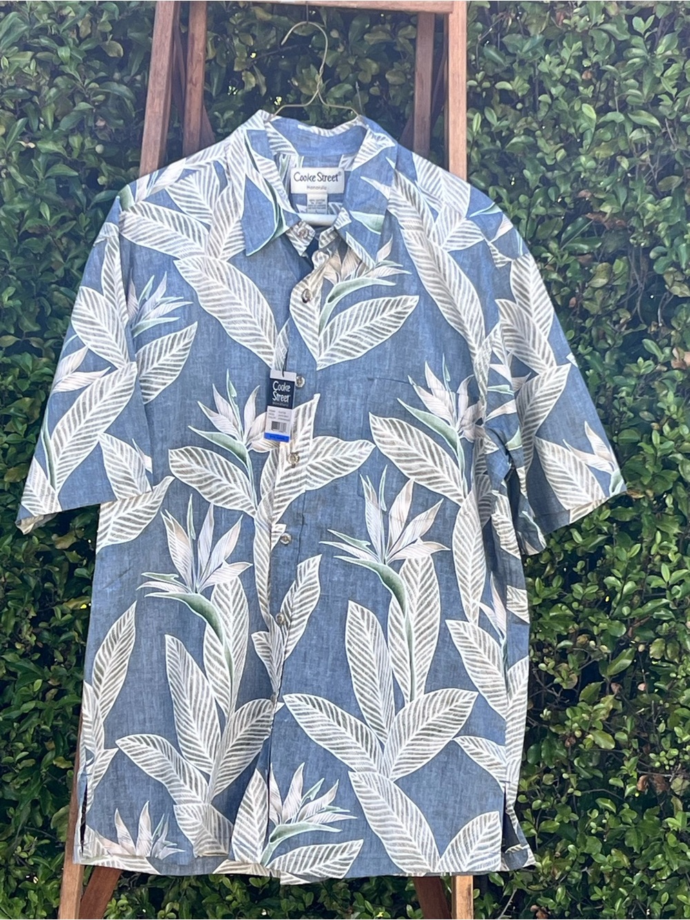 NWT Cooke Street Hawaiian Aloha Shirt Short Sleeve Button Up Men's Size Large